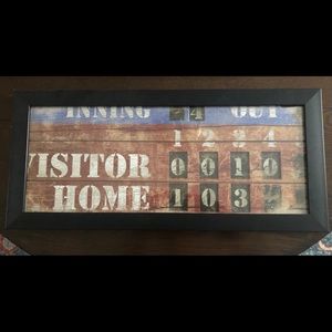 Baseball Scoreboard Wall Decor